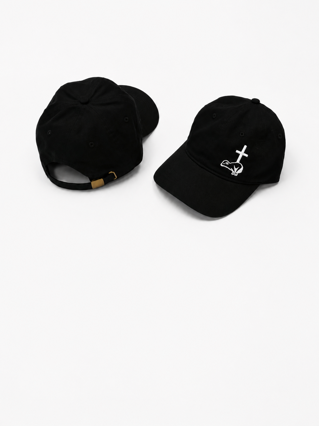 Lamb + Cross Hat (Black and White)