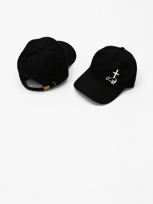 Lamb + Cross Hat (Black and White)